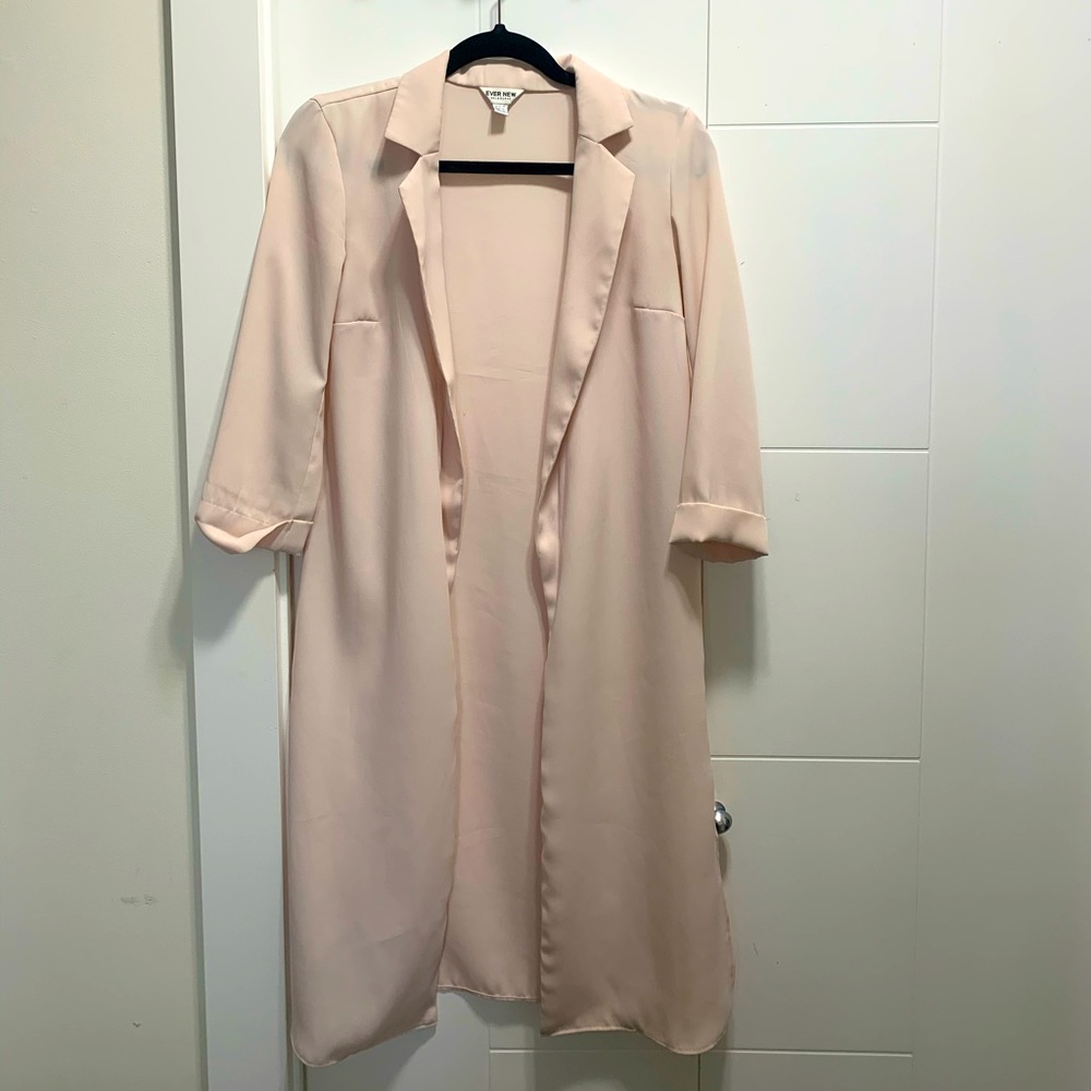 Baby Pink Long Cardigan/Blazer Jacket
